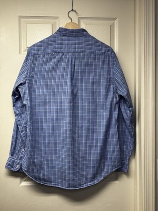 Men’s Ralph Lauren Long Sleeve Size Large Polo Blue 100% Cotton - Picture 2 of 4